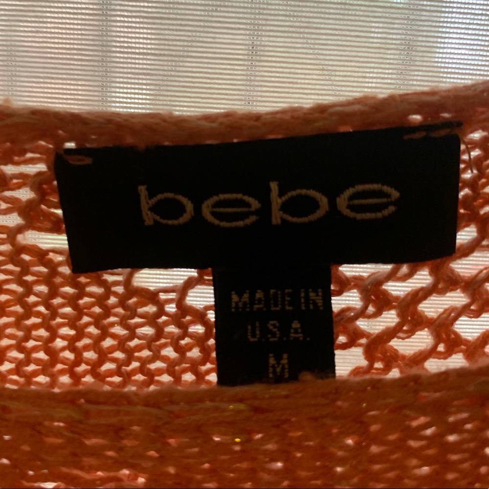 Bebe sparkly crochet sweater